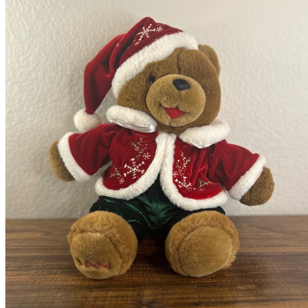 Dan Dee Collector's Choice Teddy Bear Christmas Santa Hat Jacket Pants 2004‎